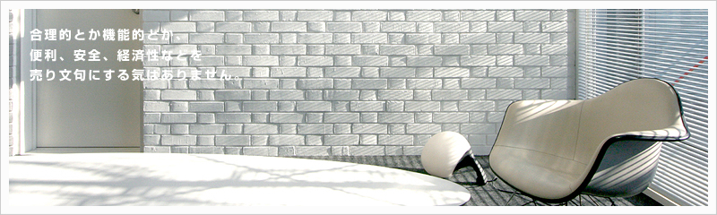 合理的とか機能的とか、便利、安全、経済性などを売り文句にする気はありません。